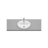 Lavabo de encimera redondo porcelana blanco 40x40x4 cm Roca