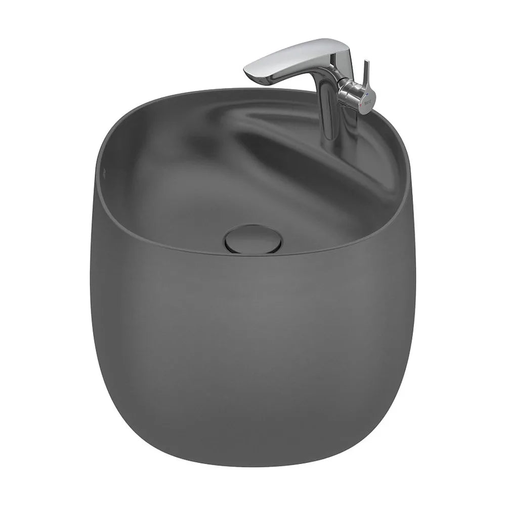 Lavabo mural con semipedestal integrado Fineceramic 46x47x38 cm Roca - Vista 2