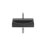 Lavabo Mural Compacto Rectangular Fineceramic 55x36x15cm Negro Roca