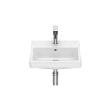 Rectangular Wall-Mounted Porcelain Washbasin 40x32x16cm White Roca