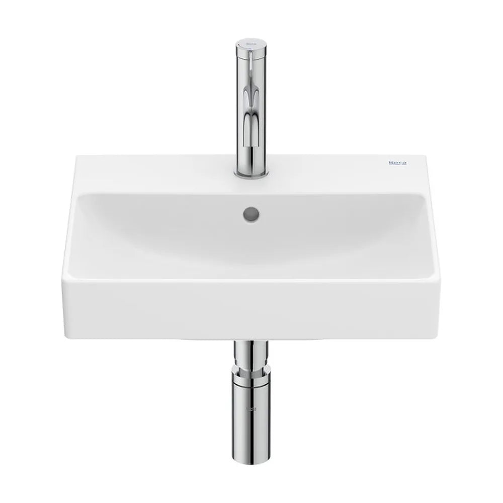 Lavabo mural compacto Fineceramic blanco mate 45x36x15 cm Roca - Vista 2