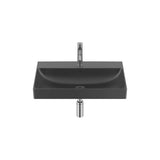 Lavabo mural rectangular 65x46x16 cm Fineceramic negro mate Roca