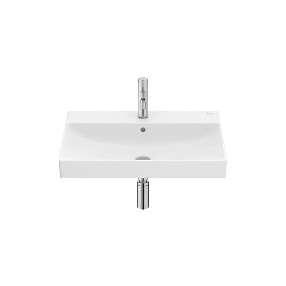 Lavabo mural rectangular 65x46x16 cm Fineceramic con fijación Blanco mate Roca - Vista 1
