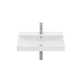 Lavabo mural rectangular 65x46x16 cm Fineceramic con fijación Blanco mate Roca