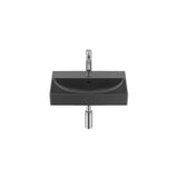 Lavabo Mural Compacto Rectangular Fineceramic Ona 50x36x15cm Negro Mate Roca