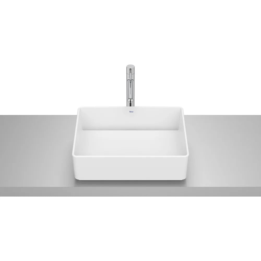 Lavabo de sobre encimera rectangular 45x35x13 5 cm porcelana blanco mate Roca - Vista 2