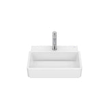 Lavabo mural compacto rectangular porcelana blanco 45x36x15 cm Roca
