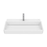 Lavabo Mural Rectangular Porcelana Orificio para Grifería 80x43x15cm Roca