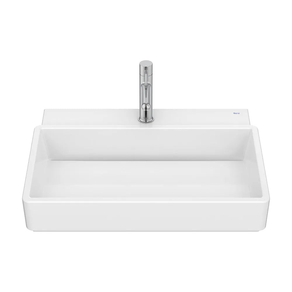 Lavabo mural rectangular porcelana 60x43x15 cm con un orificio para grifería Roca - Vista 2