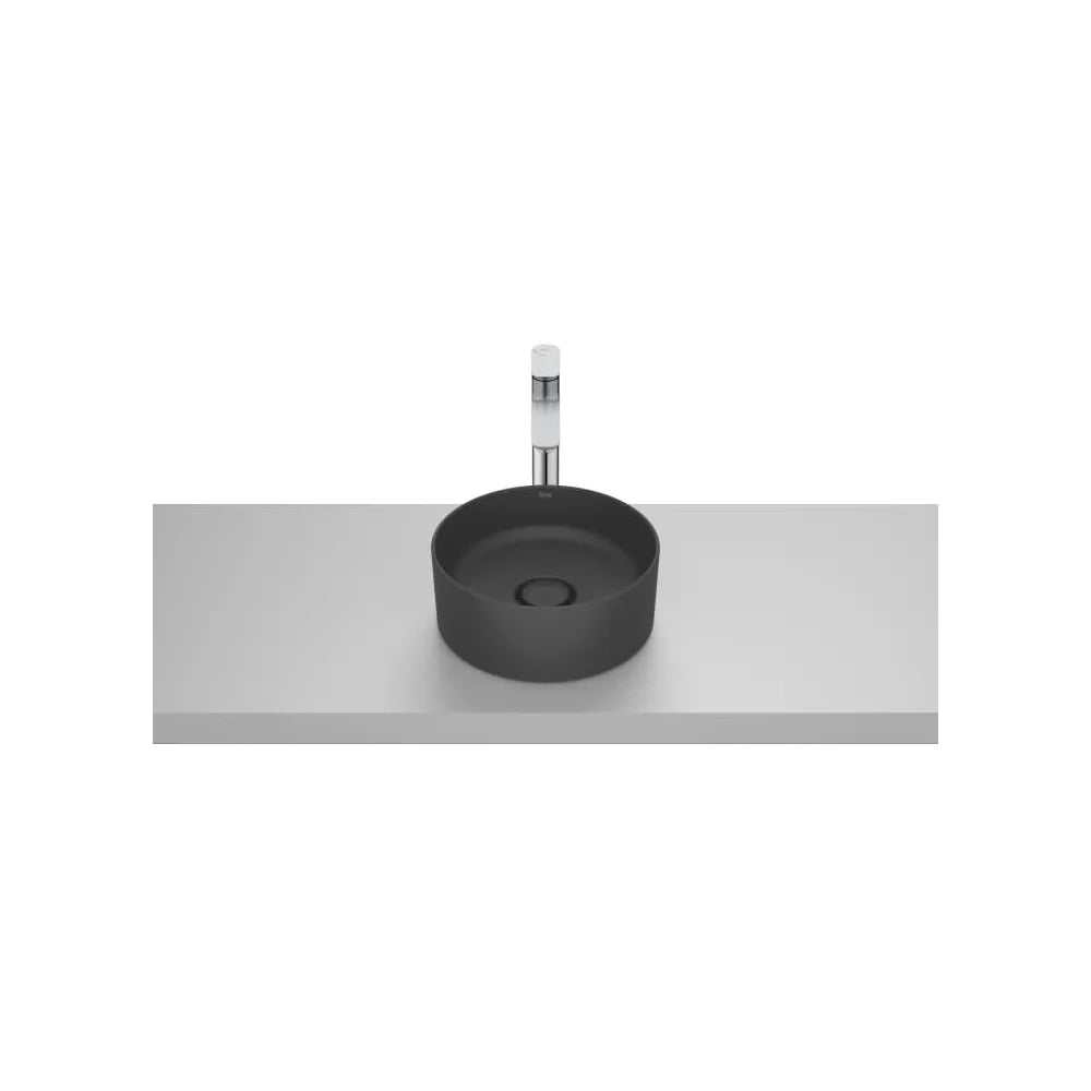 Lavabo Redondo de Sobre Encimera Fineceramic 30x30x12cm Negro Mate Roca - Vista 1