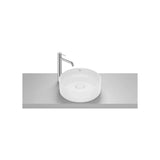 Lavabo redondo de sobre encimera Fineceramic 39x39x13 cm blanco Roca