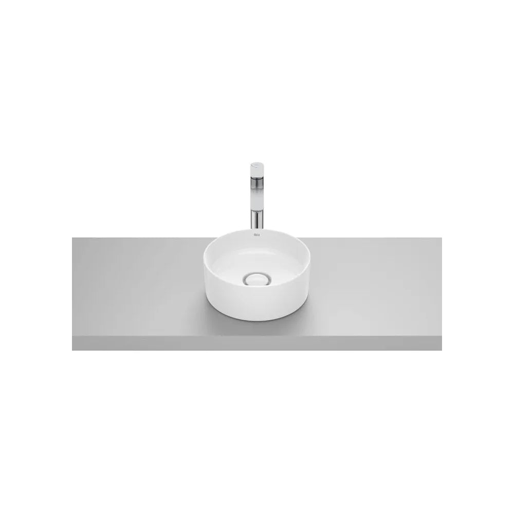 Lavabo redondo de sobre encimera Fineceramic 30x30x12 cm Blanco Roca - Vista 1