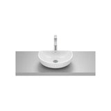 Lavabo de Sobre Encimera Ovalado Porcelana Optica 45x30x13cm Blanco Roca