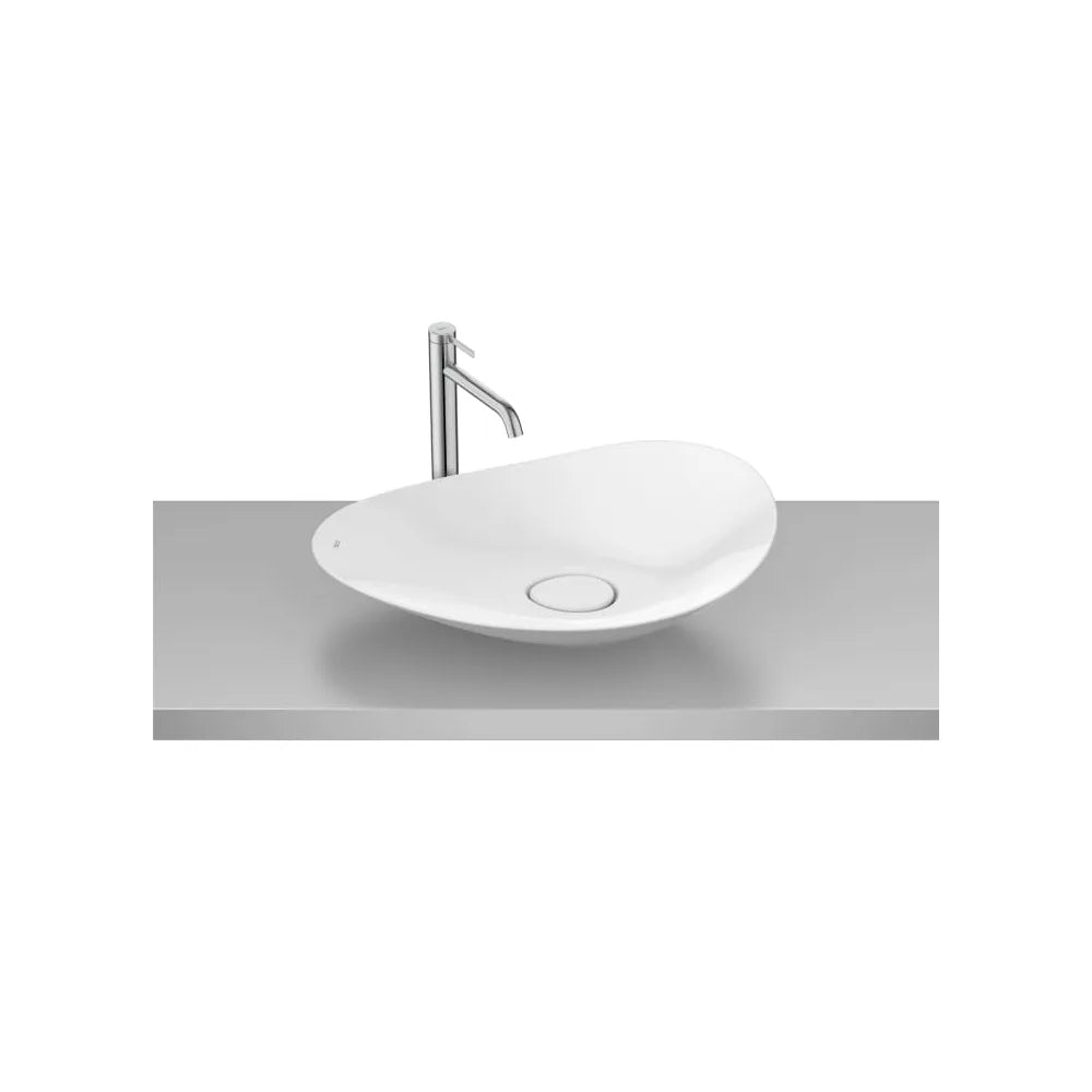 Lavabo de Fineceramic ovalado de sobre encimera 62x38x18 cm blanco Roca - Vista 1