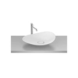 Vasque à poser ovale asymétrique en Fineceramic 62 x 38 x 18,5 cm blanc mat design Ruy Ohtake Roca