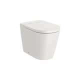 Taza Rimless Adosada a Pared con Dual Outlet para Toilet Tanque Alto O Empotrable Duplo 37x56x44cm Roca