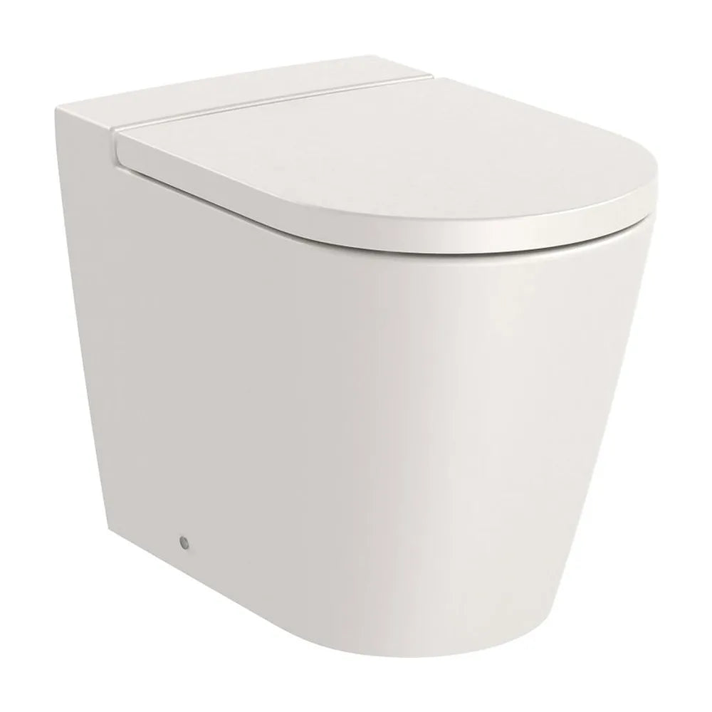 Taza Rimless Adosada a Pared con Salida Dual para Inodoro Tanque Alto O Empotrable Duplo 37x56x44cm Roca - Vista 2