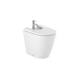 Bidé adosado a pared sin tapa redondo blanco mate 36x53x42 cm Roca