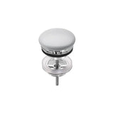 Desagüe para lavabo y bidé con tapón fijo abierto porcelana Ø72 mm Roca