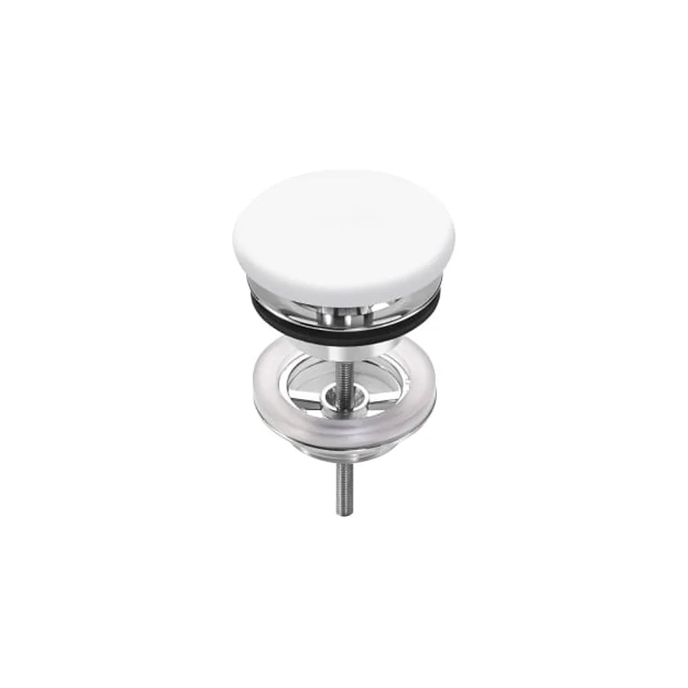 Desagüe para lavabo y bidé con tapón fijo abierto porcelana Ø72 mm Roca - Vista 1