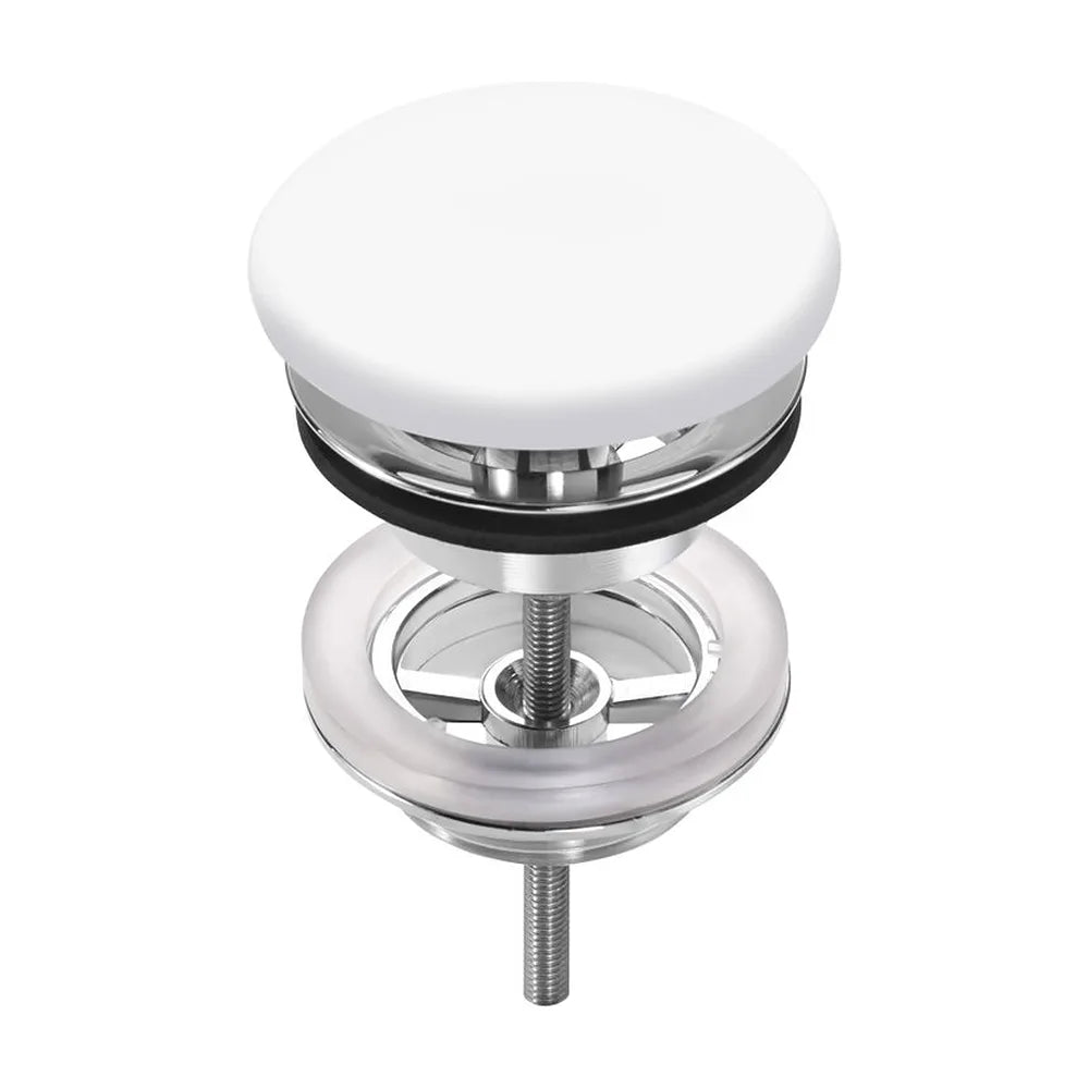 Desagüe para lavabo y bidé con tapón fijo abierto porcelana Ø72 mm Roca - Vista 2