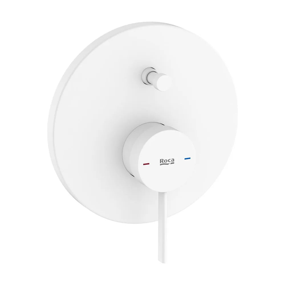 Grifería empotrable para baño ducha 2 vías con inversor automático color blanco Roca - Vista 2