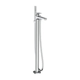 Mitigeur Sur Pied Pour Baignoire Monocommande Avec Inverseur Automatique Et Douchette À Main Flexible Roca