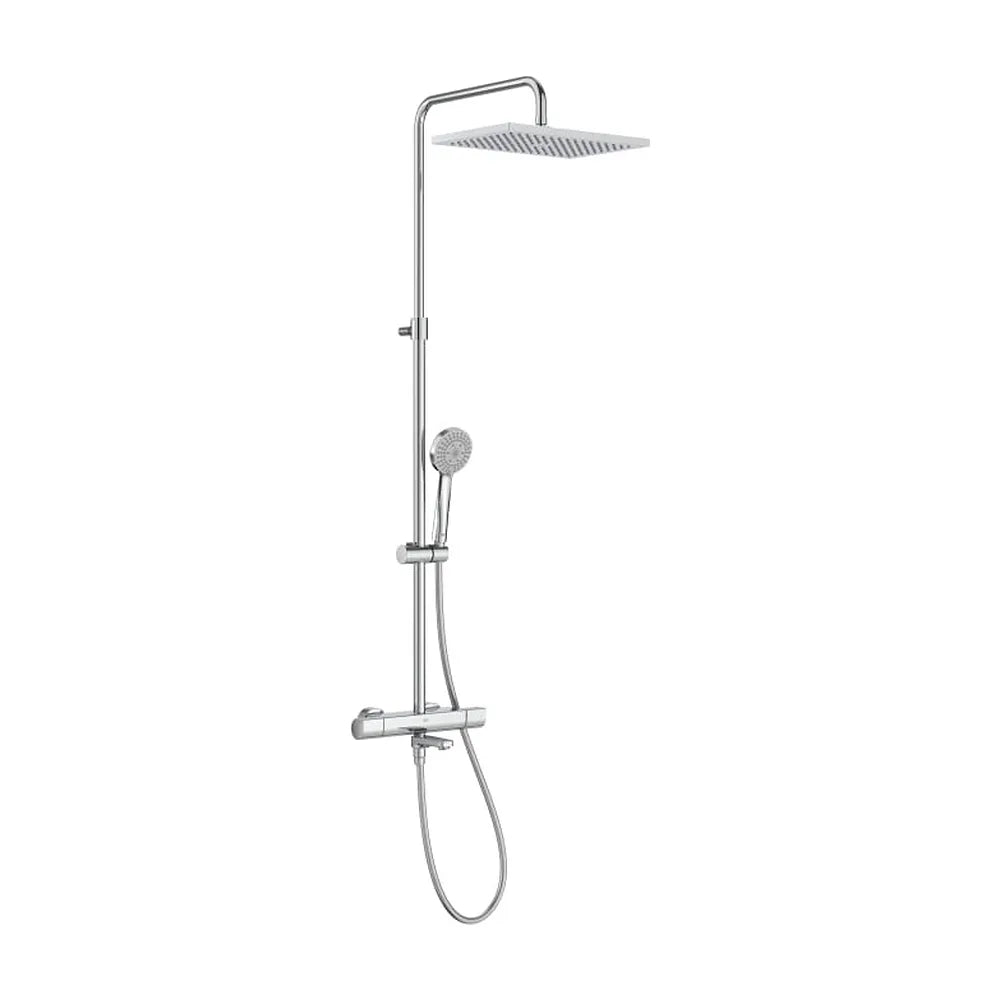 Columna de baño ducha termostática con altura regulable y rociador rectangular 360x240 mm Roca - Vista 1