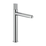 Mitigeur Monocommande Pour Lavabo Corps Lisse Bec Haut Ouverture Eau Froide Manette Stripes Collection Nu Roca