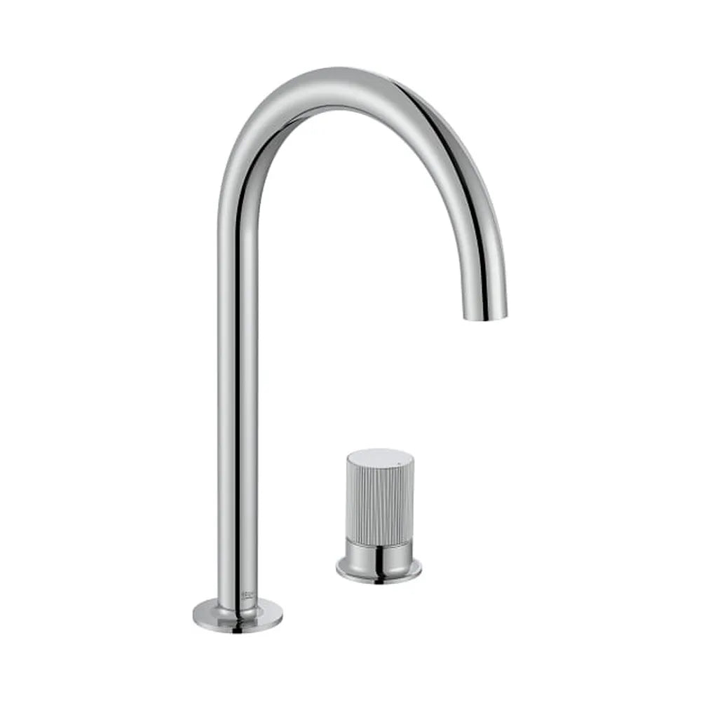 Grifería para lavabo monomando cuerpo liso maneta de repisa con caño fijo Roca - Vista 1