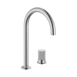 Grifería para Lavabo Mixer Tap Cuerpo Liso Maneta de Repisa con Caño Fijo Roca