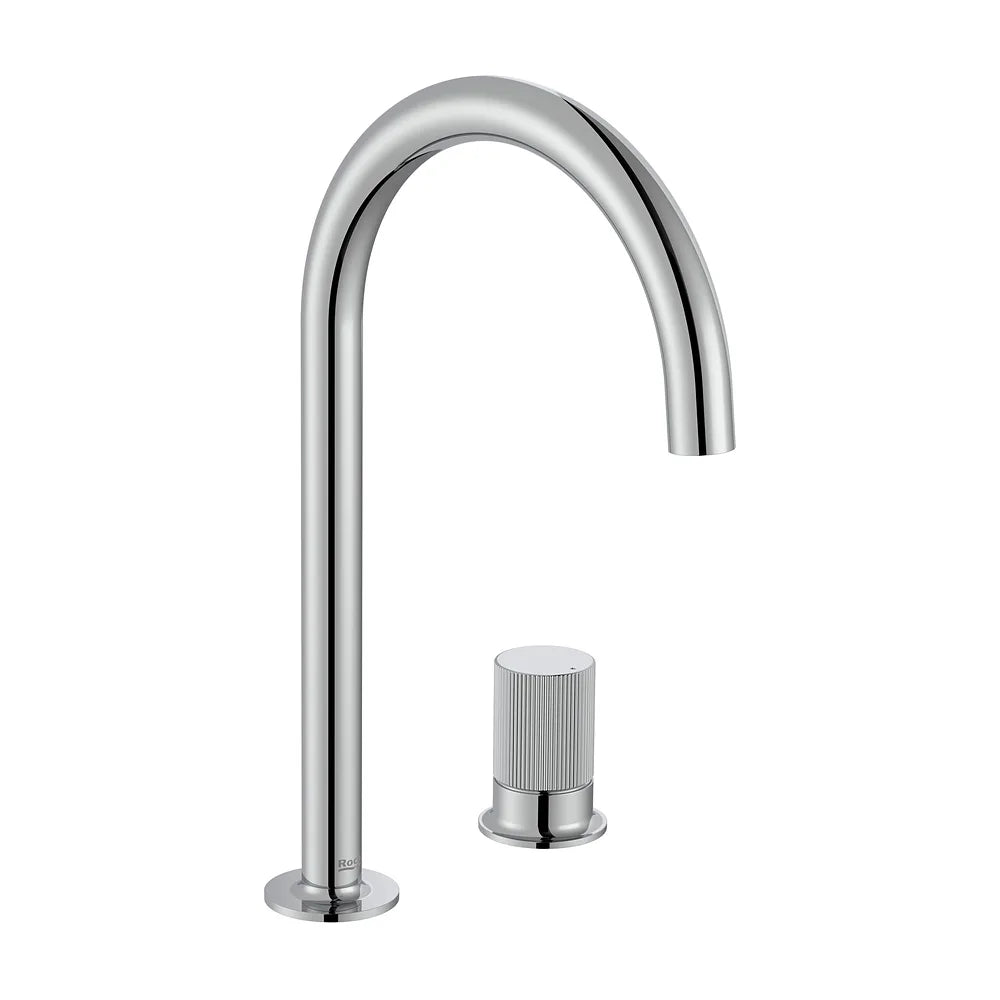 Grifería para lavabo monomando cuerpo liso maneta de repisa con caño fijo Roca - Vista 2