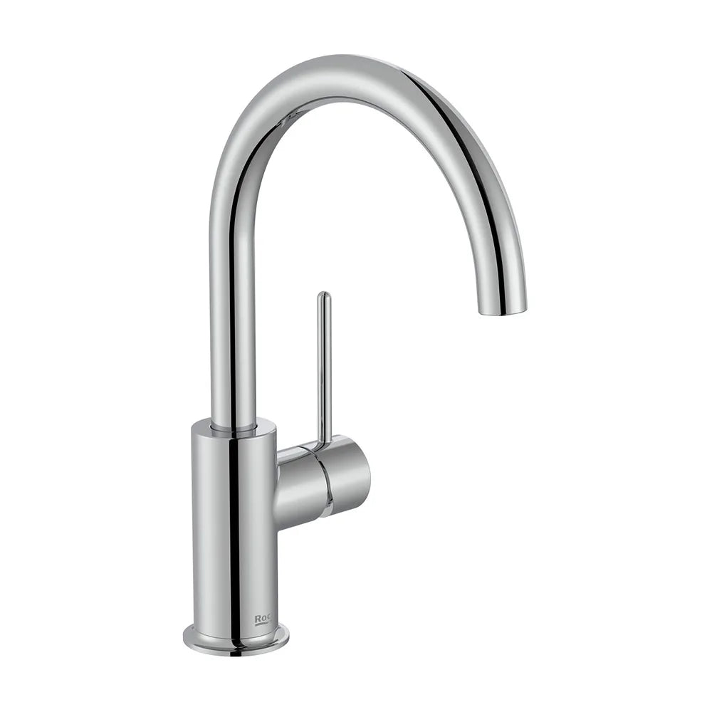 Grifería monomando para lavabo con cuerpo liso maneta lateral y apertura en agua fría Roca - Vista 2