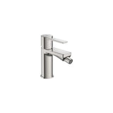 Bidet Mixer Tap with Swivel Aerator Smooth Body and Flexible Hoses Roca