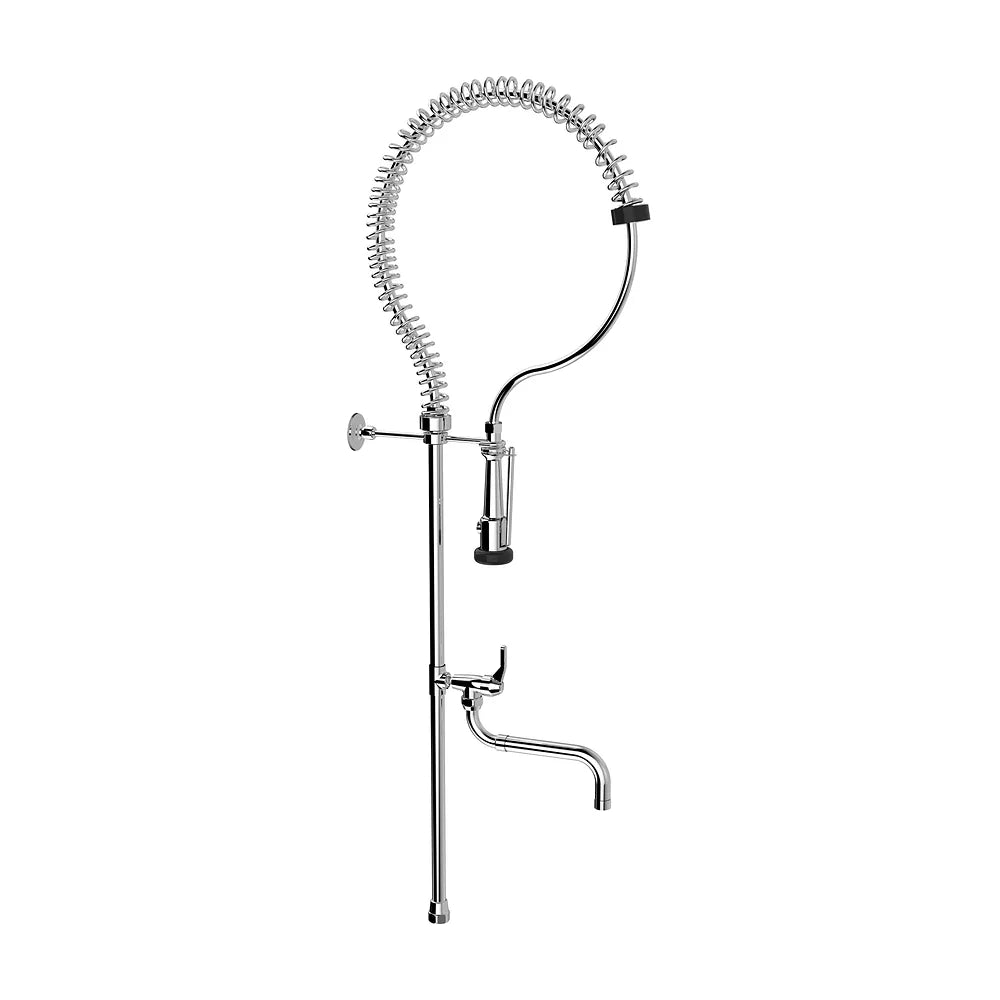 Caño Espiral Industrial Dos Salidas para Fregadero Mural 120 cm Roca - Vista 2