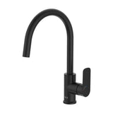 Grifería para cocina monomando con caño curvo giratorio apertura en agua fría cromado Roca