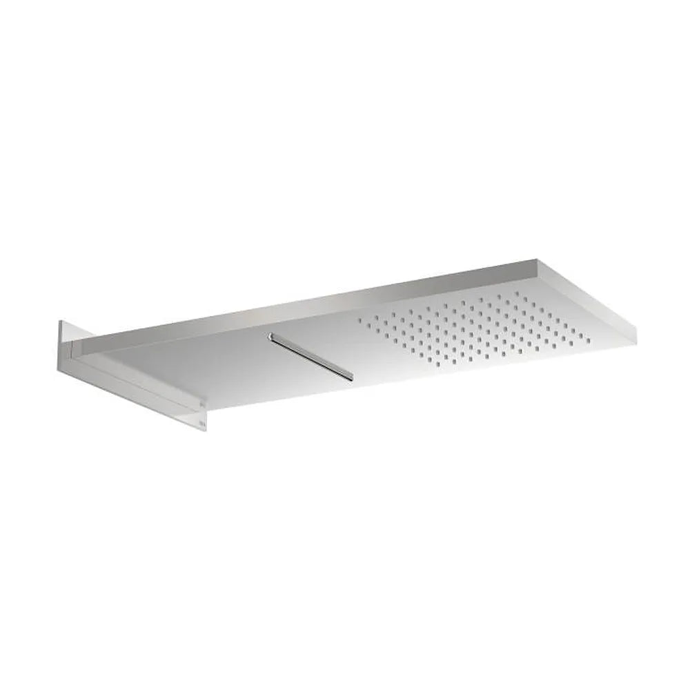 Rociador de pared rectangular acero inoxidable 27x58 cm con 2 funciones Roca - Vista 1