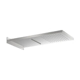 Rociador de pared rectangular acero inoxidable 27x58 cm con 2 funciones Roca