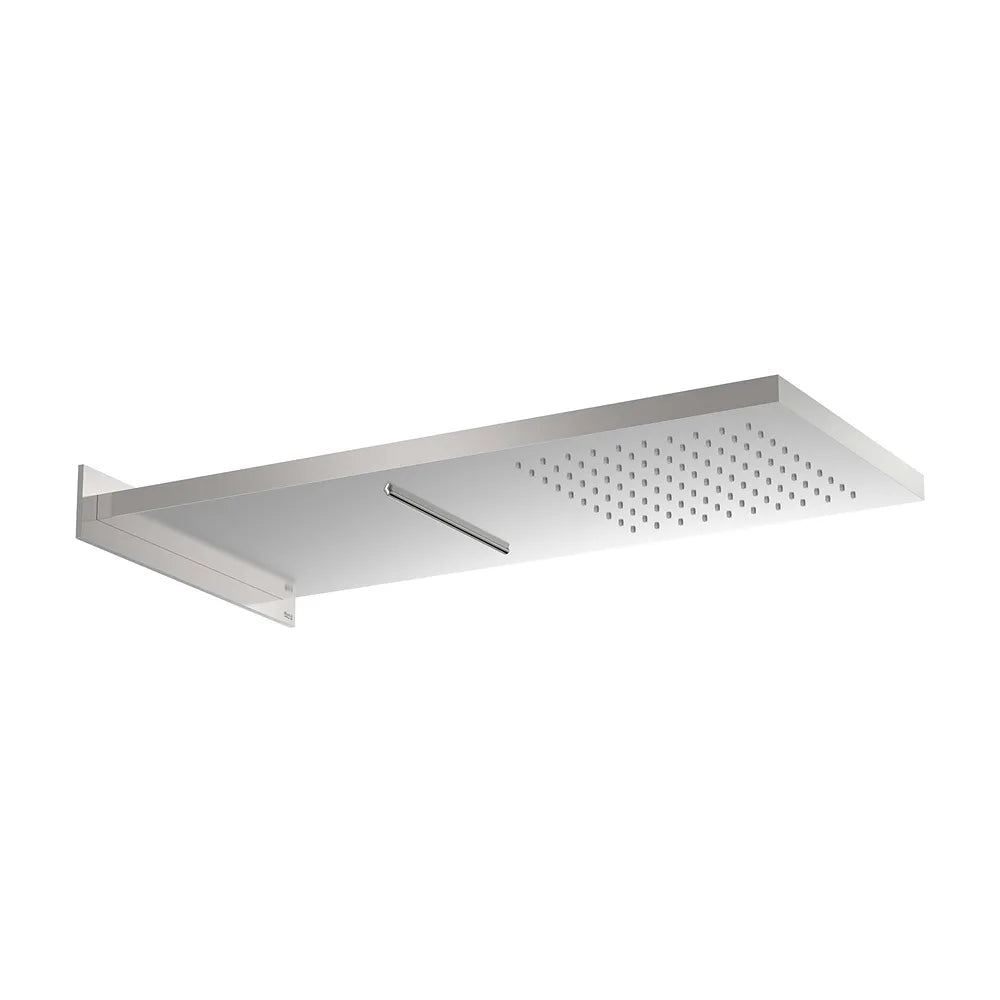 Rociador de pared rectangular acero inoxidable 27x58 cm con 2 funciones Roca - Vista 2