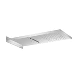 Rociador rectangular de pared acero inoxidable 27x58 cm con 2 funciones Roca