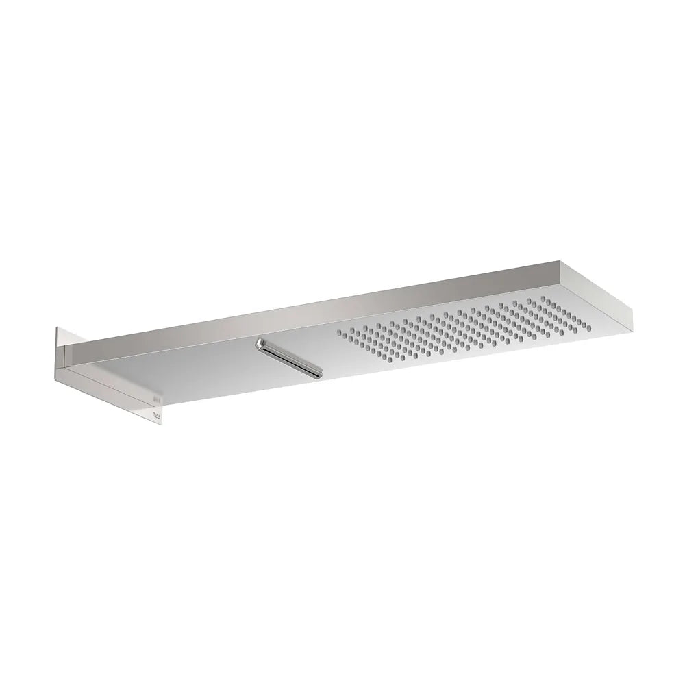 Rociador rectangular de pared acero inoxidable 16 5x53 7 cm 2 funciones Roca - Vista 2