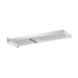 Rociador de pared rectangular acero inoxidable 16 5x53 7 cm 2 funciones Roca