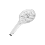 Ducha de mano 3 funciones circular 13 cm blanco mate con limitador de caudal Roca