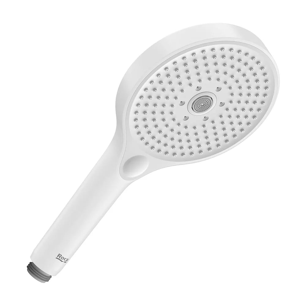 Ducha de mano 3 funciones circular 13 cm blanco mate con limitador de caudal Roca - Vista 2