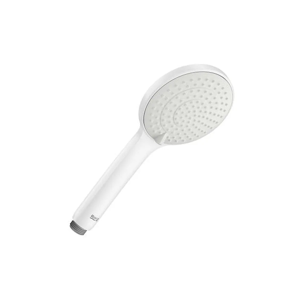 Ducha de mano con 3 funciones circular 110 mm y caudal 6Lmin Blanco mate Roca - Vista 1