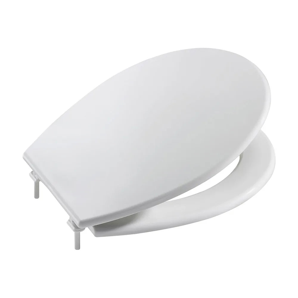 Asiento y tapa de plástico para inodoro universal blanco 43x36x5 cm Roca - Vista 2