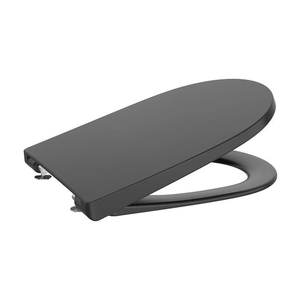 Tapa y asiento para inodoro con caída amortiguada Supralit color negro Roca - Vista 1