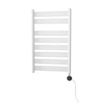 Sèche serviettes électrique mural 300 W blanc brillant 50 x 80 cm thermostat 4 niveaux minuterie 2 h Roca