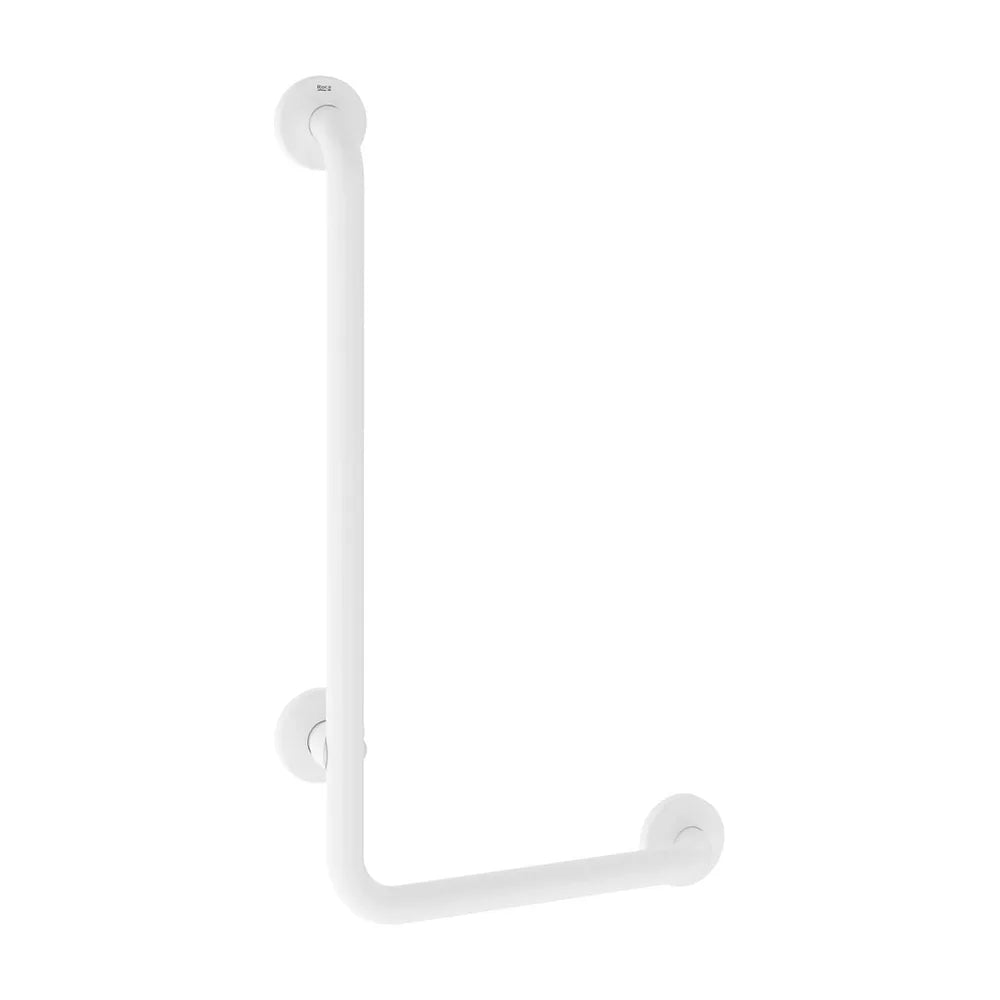 Asa de baño angular 90 grados para movilidad reducida instalación izquierda blanco Roca - Vista 2
