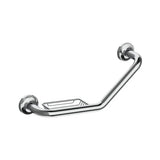 Asa de baño angular 135 grados con jabonera acero inoxidable brillo Roca